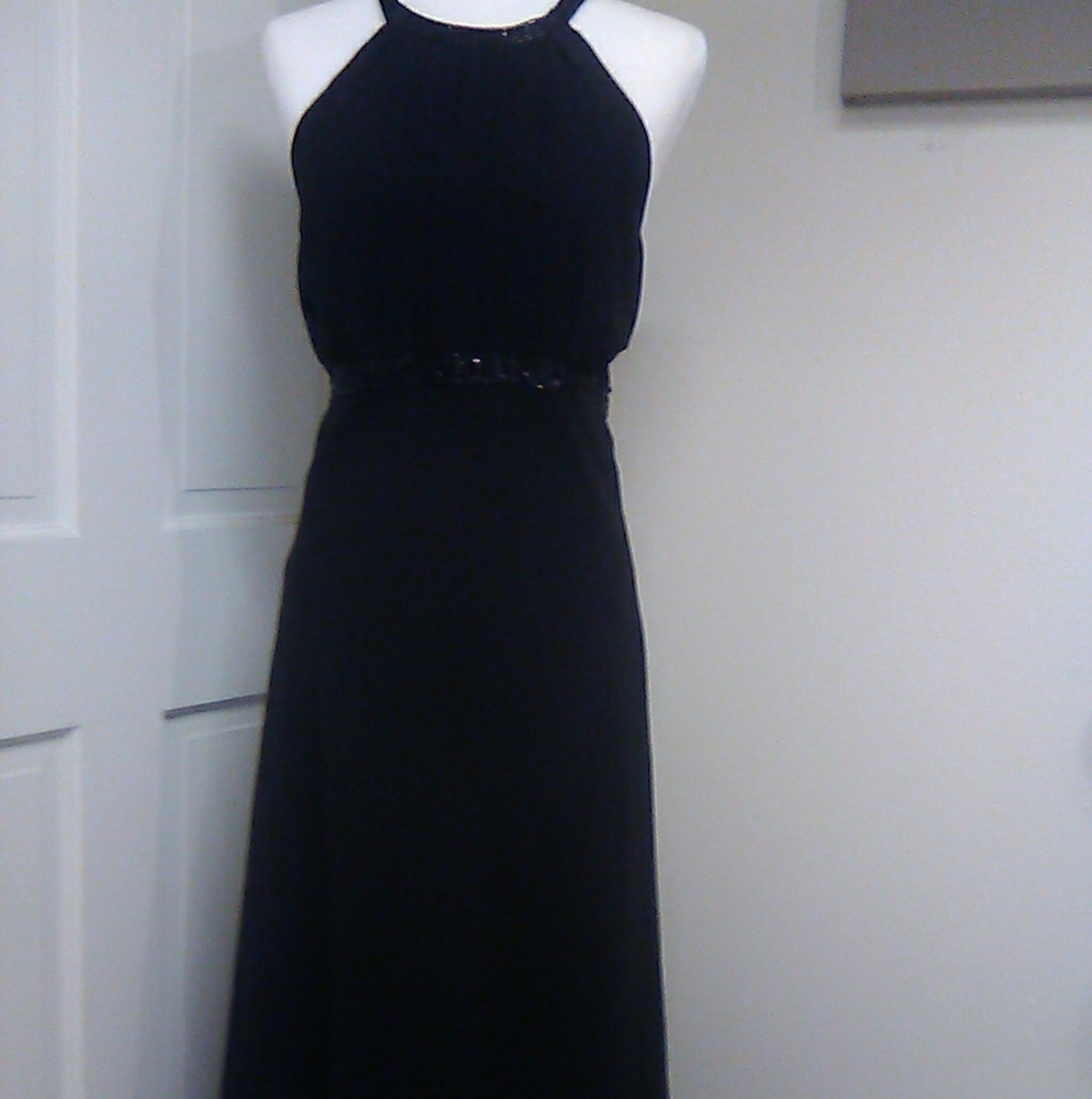 Black Evan Picone Halter Evening Dress 🔥🔥🔥